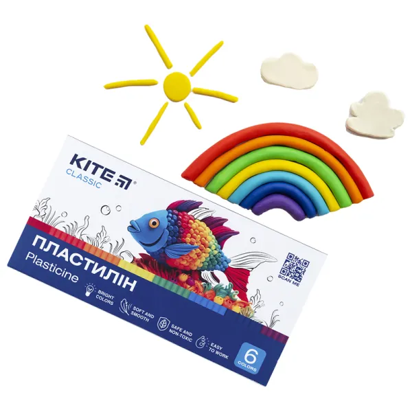 Пластилин, 6 цветов, 120 г Classic Kite (K-081) - Фото 5