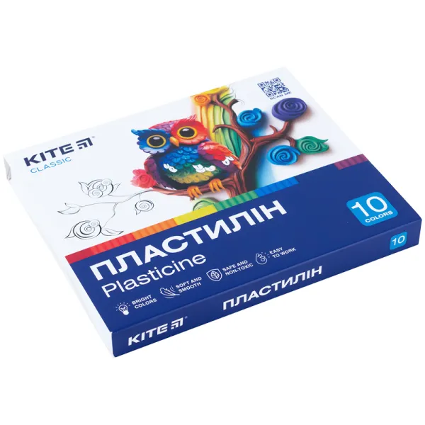 Пластилин, 10 цветов, 200 г Classic Kite (K-084) - Фото 1