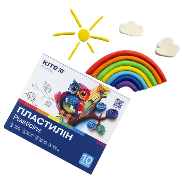 Пластилин, 10 цветов, 200 г Classic Kite (K-084) - Фото 5