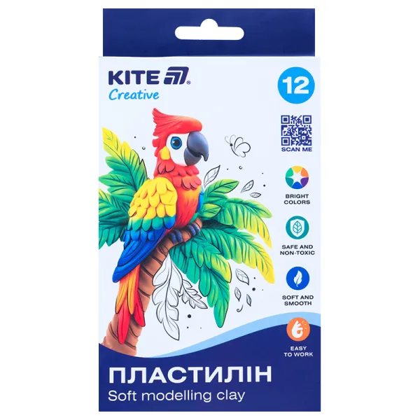 Пластилин восковой, 12 цветов, 200 г Creative Kite (K-086) - Фото 5