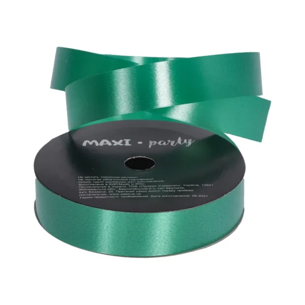 Лента для декора 18 мм х 9,15 м, зеленый Maxi (R18-10S(36CB)-S09) - Фото 2