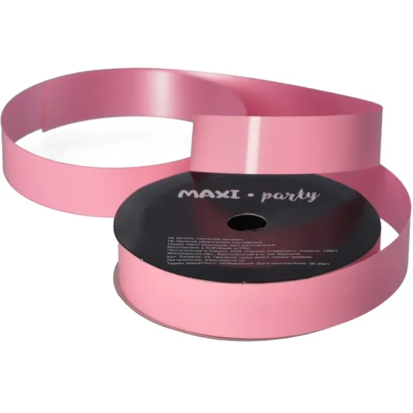 Лента глянцевая для декора 18 мм х 9,15 м, розовый Maxi (R18-10SPC(36CB)-14) - Фото 9