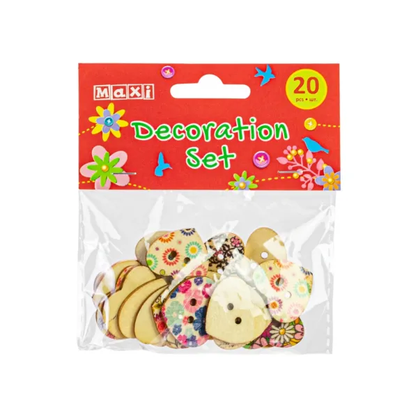 Набор для декорирования Сердца 2,5х2,2см, 20 шт Maxi (MX62612) - Фото 3