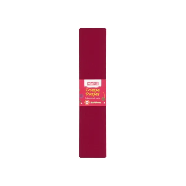 Бумага гофрированная 55%, 50х200 см, бордовая Maxi (MX61615-18) - Фото 6