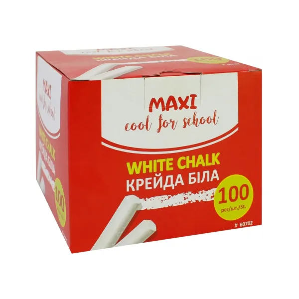 Мел школьный белая Fresh Ideas, 100 шт Maxi (MX60702) - Фото 5