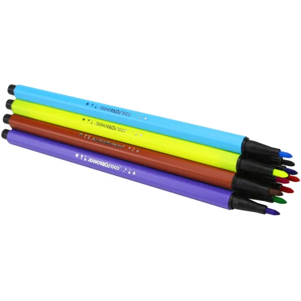 Фломастеры шестигранные, 12 цветов Maxi (MX15216) - Фото 4