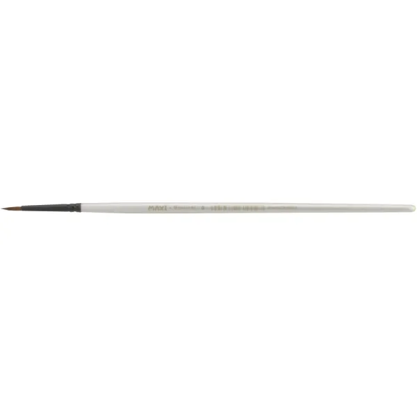 Кисть круглая № 0, ворс белки, короткая ручка Maxi (MX61002) - Фото 9