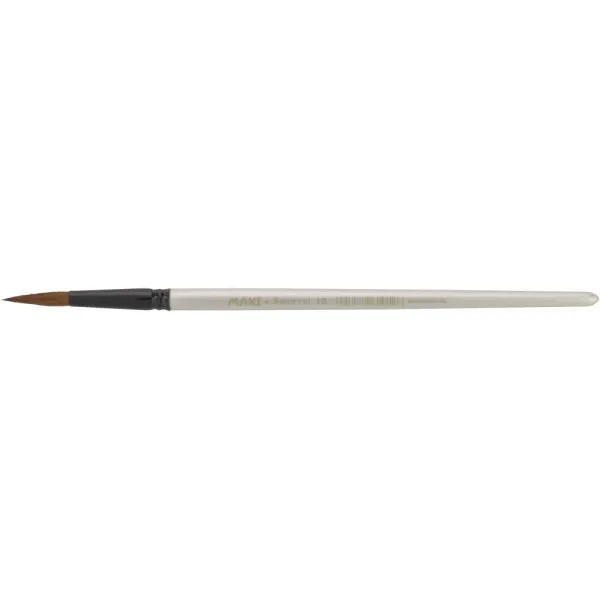Кисть круглая № 10, ворс белки, короткая ручка Maxi (MX61012) - Фото 4