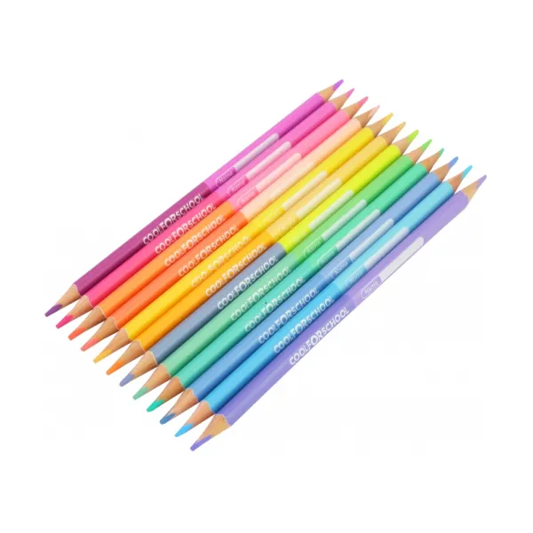 Карандаши цветные двухсторонние премиум PASTEL триугольные, 24 цвета Cool for school (CF15187) - Фото 1
