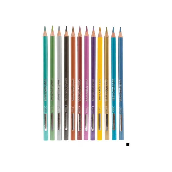 Олівці кольорові Metallic, 12 кольорів, тригранні Cool for school (CF15168) - Фото 2
