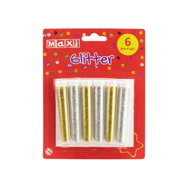 Блестки для декорирования, 6 капсул по 4 г Maxi (MX61730) - Фото 4