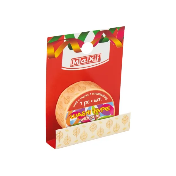 Лента декоративная с принтом, ширина 15 мм, длина 2 м Maxi (MX61990) - Фото 5