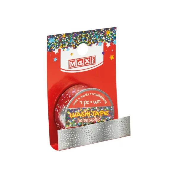 Лента декоративная из фольги голографическая 15 мм х 3 м Maxi (MX62035) - Фото 4