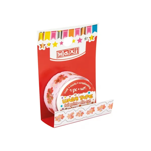 Лента декоративная фигурная с принтом фольгой, ширина 20 мм, длина 2 м Maxi (MX62025) - Фото 4