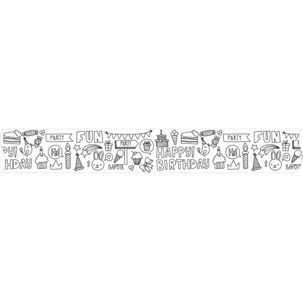 Лента декоративная с принтом для раскрашивания, ширина 50 мм, длина 2 м Maxi (MX62058) - Фото 1