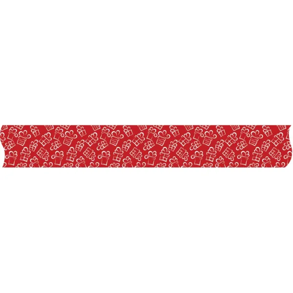 Лента декоративная с печатью Подарки, ширина 24 мм, длина 5 м Maxi (MX62137) - Фото 1