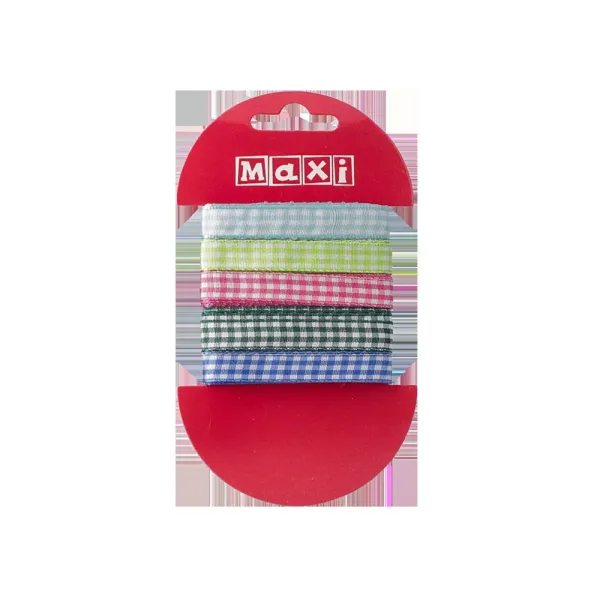 Набор лент для украшения с шириной 1 см, 5 шт на 1 м Maxi (BJ21-05006) - Фото 1