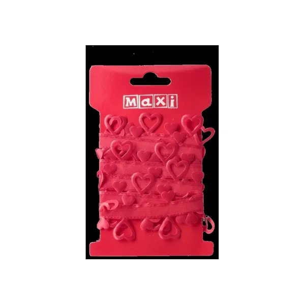 Лента для декора с сердечками, 1 м Maxi (BJ21-05014) - Фото 1