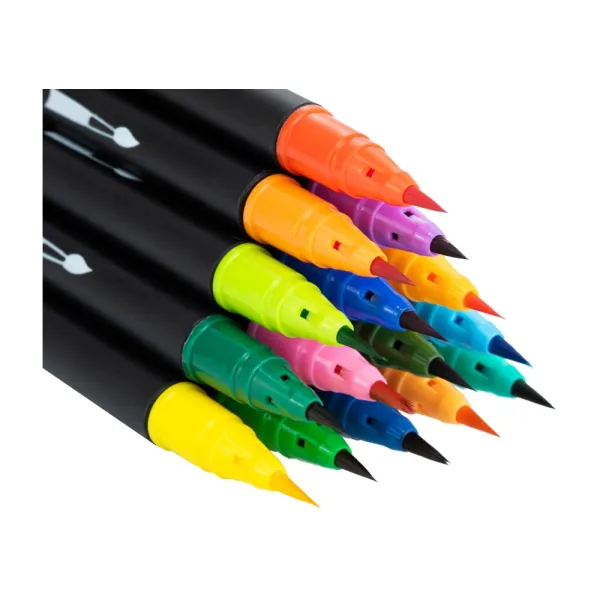 Фломастери-пензлики REAL BRUSH, 12 кольорів Maxi (MX15232) - Фото 2