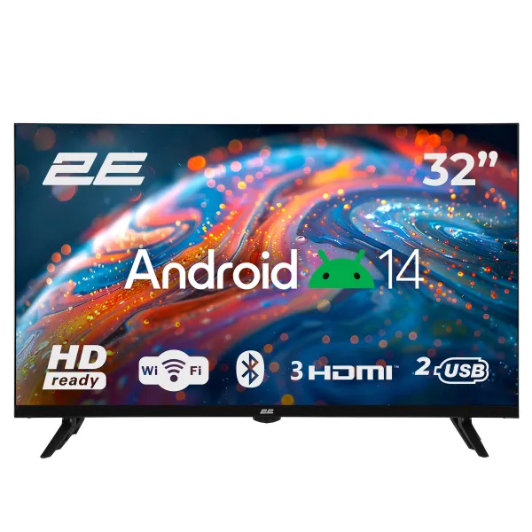 Телевізор 32" LED 60Hz черный 2E (2E-32A07B)
