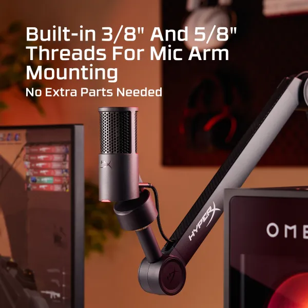 Микрофон USB-A геймерский SoloCast 2, NGenuity, чёрный HyperX (AR0A0AA) - Фото 5