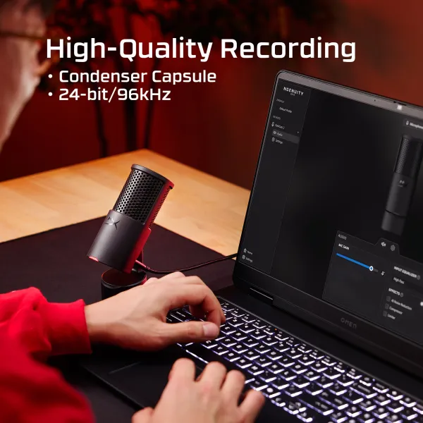 Микрофон USB-A геймерский SoloCast 2, NGenuity, чёрный HyperX (AR0A0AA) - Фото 8