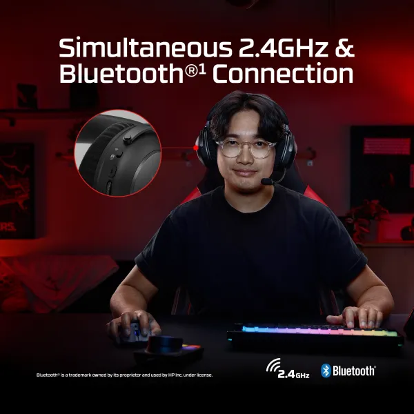 Гарнитура WL/BT/mini-jack/USB-A/USB-C игровая Cloud Alpha 2, чёрная HyperX (AJ5C7AA) - Фото 5