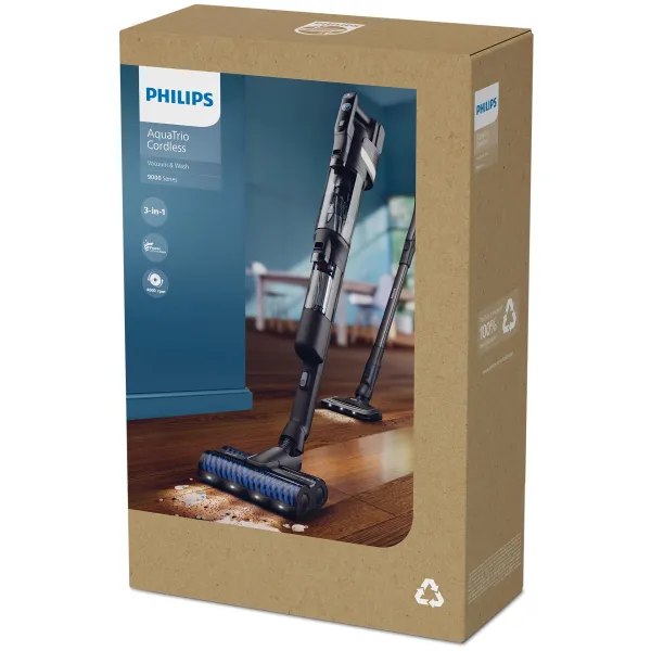 Пылесос беспроводный AquaTrio, 0.42л, черный Philips (XW9463/11) - Фото 4