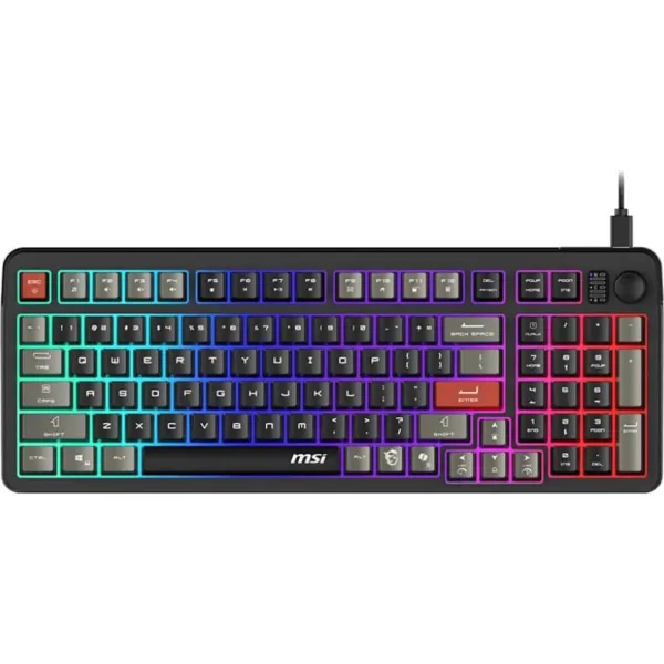 Клавиатура USB-A мембранная Forge GK110 UA, EN/UKR/RU, LED, чёрная MSI (S11-04UA226-HH9)