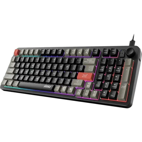 Клавиатура USB-A мембранная Forge GK110 UA, EN/UKR/RU, LED, чёрная MSI (S11-04UA226-HH9) - Фото 7