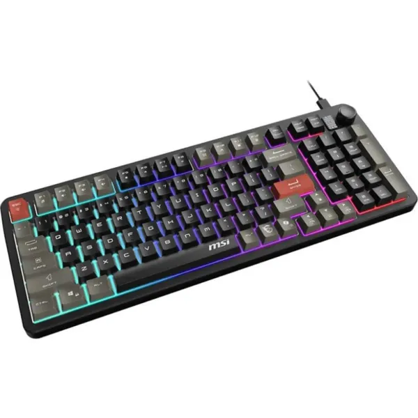 Клавиатура USB-A мембранная Forge GK110 UA, EN/UKR/RU, LED, чёрная MSI (S11-04UA226-HH9) - Фото 8