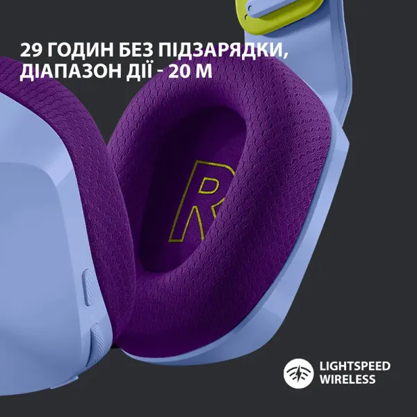 Гарнітура бездротова ігрова G733 Lightspeed, RGB, лілова Logitech (981-000890) - Фото 4