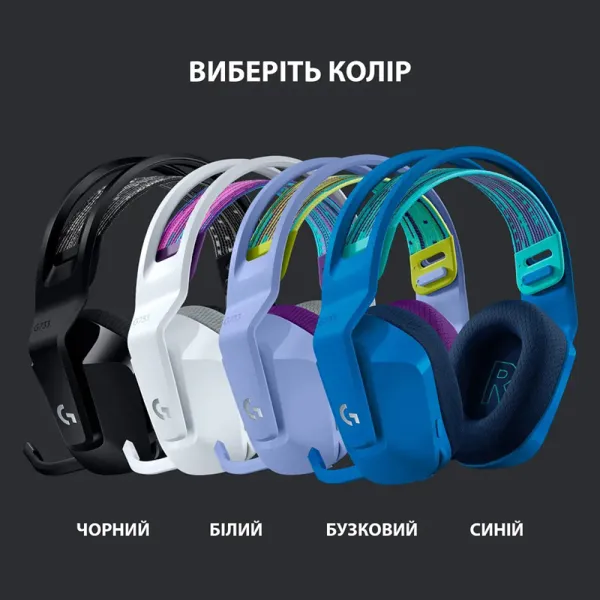 Гарнітура бездротова ігрова G733 Lightspeed, RGB, лілова Logitech (981-000890) - Фото 8