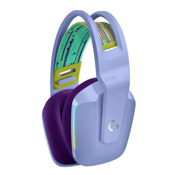 Гарнітура бездротова ігрова G733 Lightspeed, RGB, лілова Logitech (981-000890) - Фото 10
