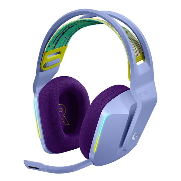 Гарнітура бездротова ігрова G733 Lightspeed, RGB, лілова Logitech (981-000890)