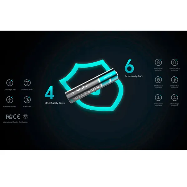 Акумулятор AA 3700 мВт*год, зарядний порт USB Type-C, 4 шт, з кабелем, Marstek (5070C) - Фото 10