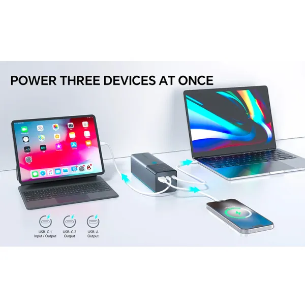 Аккумулятор внешний Power Bank 25000 mAh 145 Вт Marstek (P288D) - Фото 2