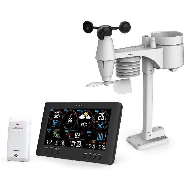 Метеостанция WIFI, чёрный Sencor (SWS12500WIFI) - Фото 2