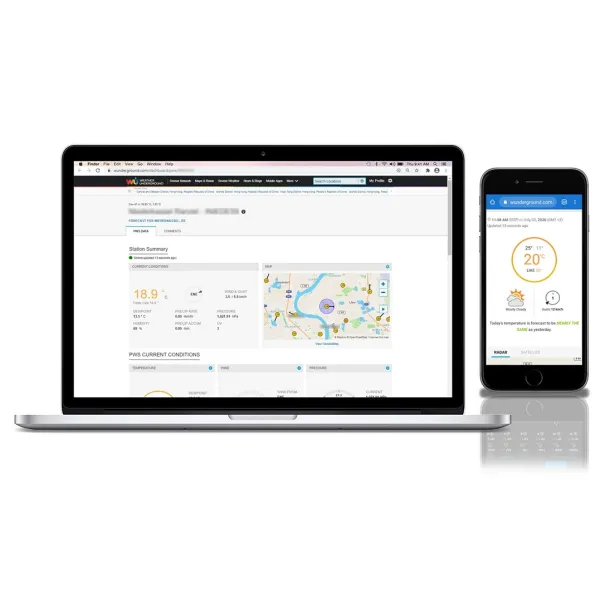 Метеостанция WIFI, чёрный Sencor (SWS12500WIFI) - Фото 7