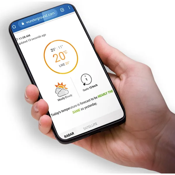 Метеостанция WIFI, чёрный Sencor (SWS12500WIFI) - Фото 15