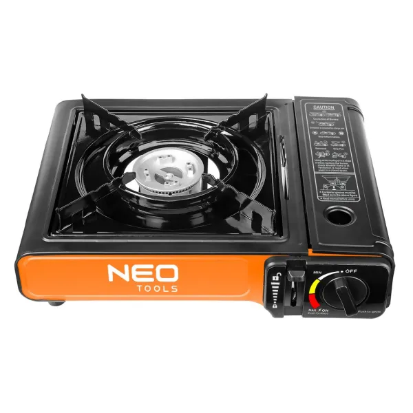 Плитка газовая портативная, 2.1кВт, пьезоподжиг, 150г/ч, кейс Neo Tools (20-050) - Фото 11