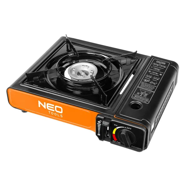 Плитка газовая портативная, 2.1кВт, пьезоподжиг, 150г/ч, кейс Neo Tools (20-050) - Фото 1