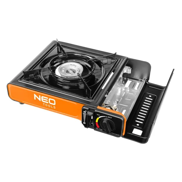 Плитка газовая портативная, 2.1кВт, пьезоподжиг, 150г/ч, кейс Neo Tools (20-050) - Фото 2