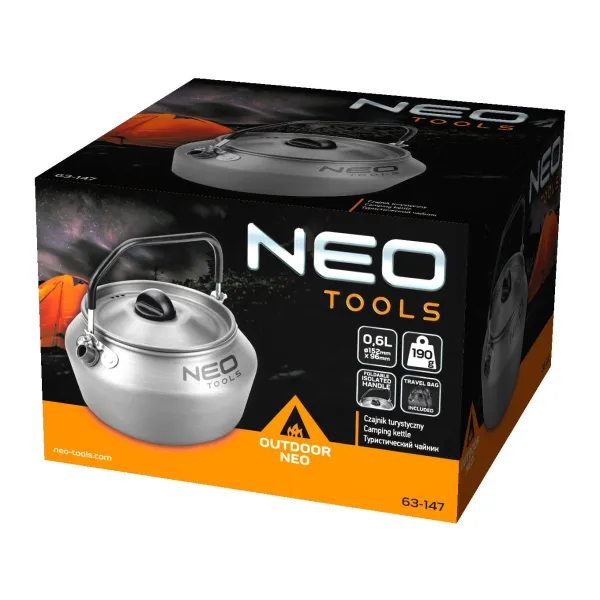 Чайник туристический, 0.8л, анодированный алюминий, Neo Tools (63-147) - Фото 6