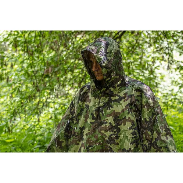 Дождевик тент, 3в1, 124х142см, полиэстер 210D, камуфляж Camo Neo Tools (63-132) - Фото 3