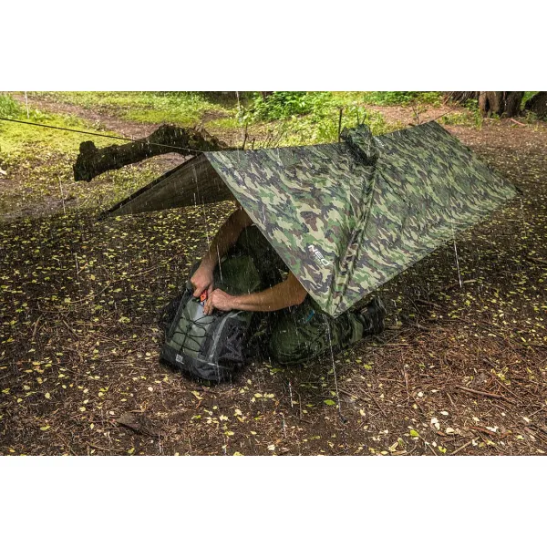 Дождевик тент, 3в1, 124х142см, полиэстер 210D, камуфляж Camo Neo Tools (63-132) - Фото 4