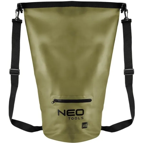 Рюкзак сумка водонепроницаемая, PVC 500D, 40л, зеленая, Neo Tools (63-162) - Фото 3