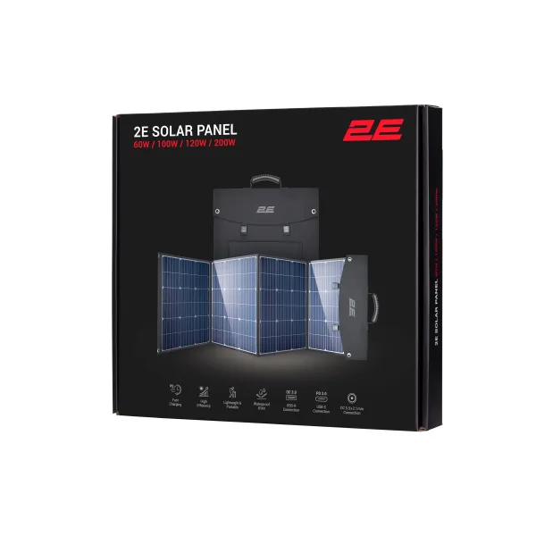 Панель сонячна портативна, DC 200 Вт, USB-С 45 Вт, USB-A 24 Вт 2E (2E-EC-200) - Фото 11