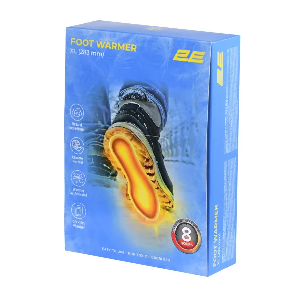 Химическая грелка для ног р. XL, до 8 часов - 20 пар 2E (2E-NAFW8XL-DB) - Фото 8