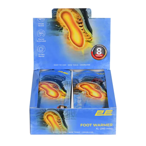 Хімічна грілка для ніг р. XL, до 8 годин - 20 пар 2E (2E-NAFW8XL-DB) - Фото 1